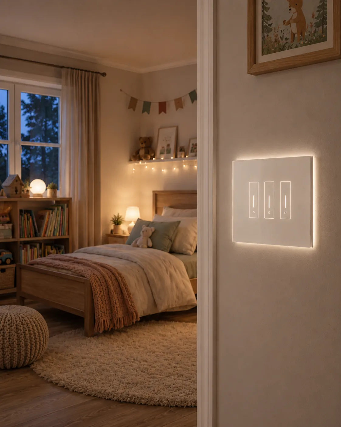 iotty smart switch installed on a wall